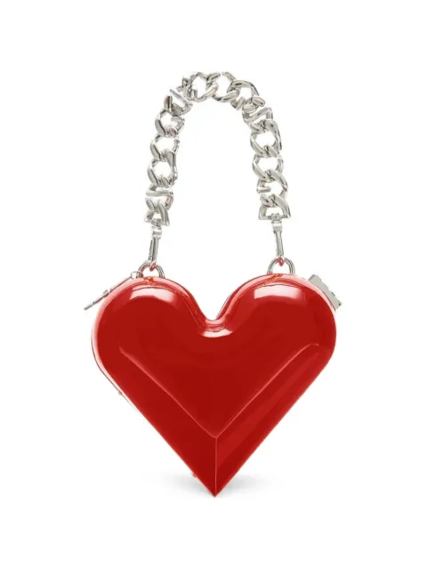 GCDS Heart logo-chain tote bag Red A1OW5604AB445
