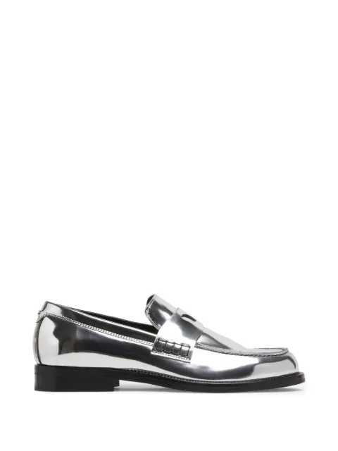 GCDS Wirdo mirrored-effect loafers Silver A1OU4300AA1