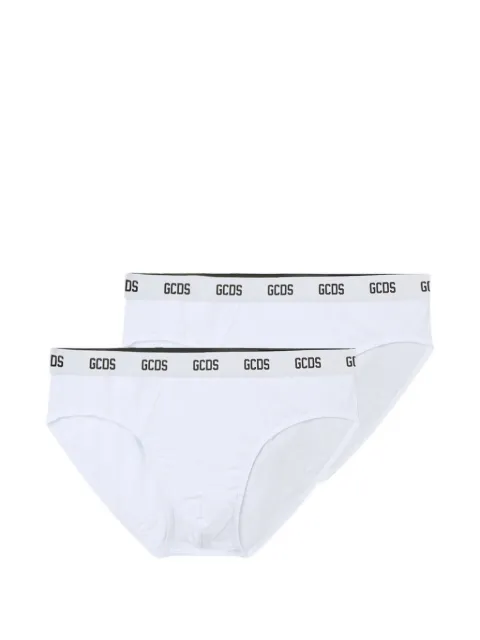 GCDS Essentials logo-waistband briefs (set of two) White A2EM3703UW2