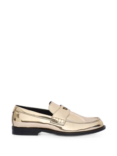 GCDS Wirdo mirrored-effect loafers Gold A2OU4300AA1