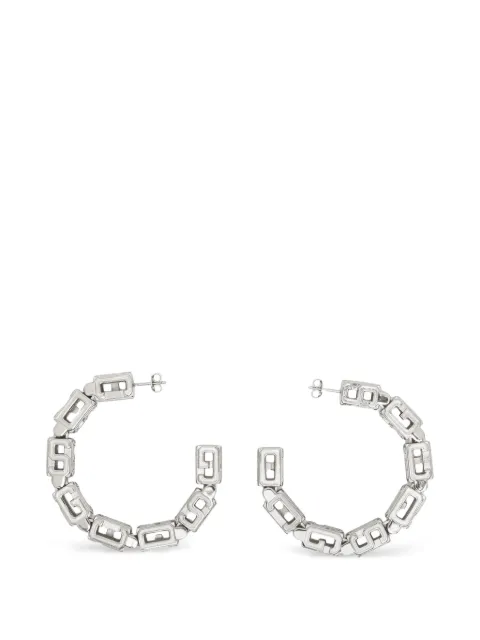 GCDS Cube-logo half-hoop earrings Silver A1CW6203AC7