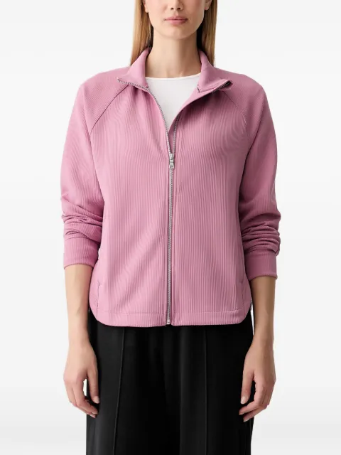 DKNY ribbed-knit zip-up sweatshirt Pink DP6J9690