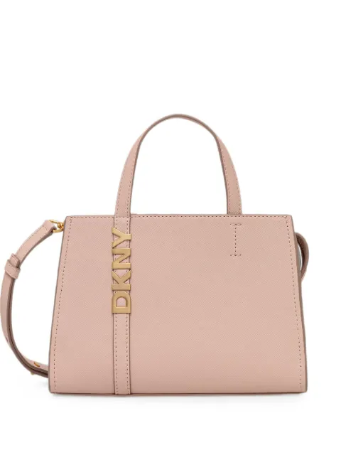 DKNY Avril logo-plaque leather tote bag Pink R43EYG56