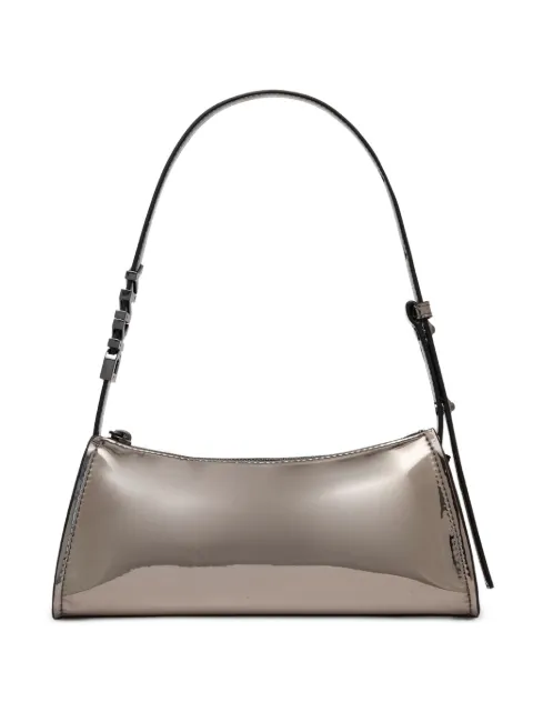 DKNY logo-plaque metallic shoulder bag Brown R543XG57