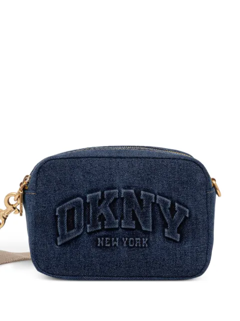 DKNY logo-embroidered denim mini bag Blue R62EDQ79