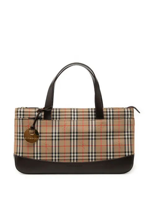 Burberry Pre-Owned 2000-2017 Haymarket Check Canvas handbag Neutrals TBV2IER0GT4DYGNV