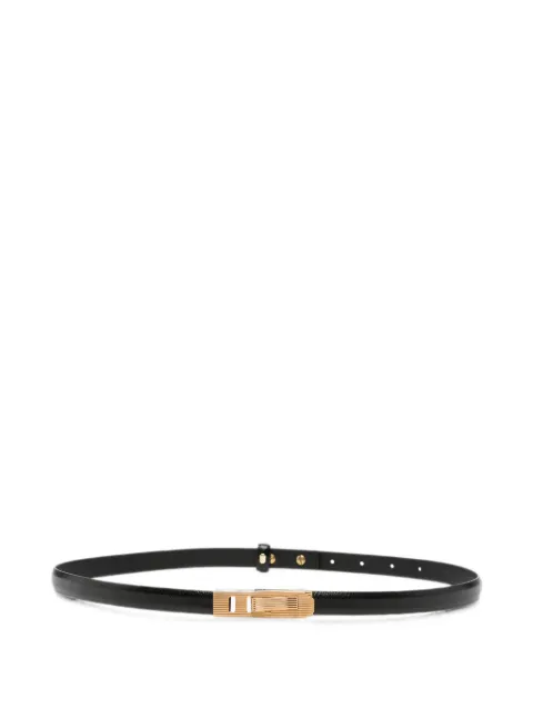 Alberta Ferretti ridged-buckle leather belt Black A80018025