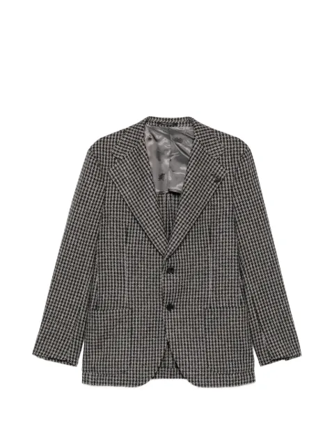 Gabriele Pasini houndstooth-pattern single-breasted blazer Grey 274162539