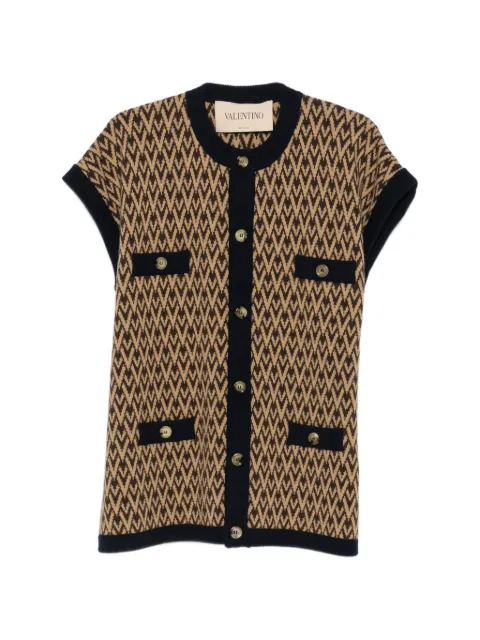 Valentino Garavani Toile Iconographe button-up cardigan Neutrals 9V3KA06MAR1