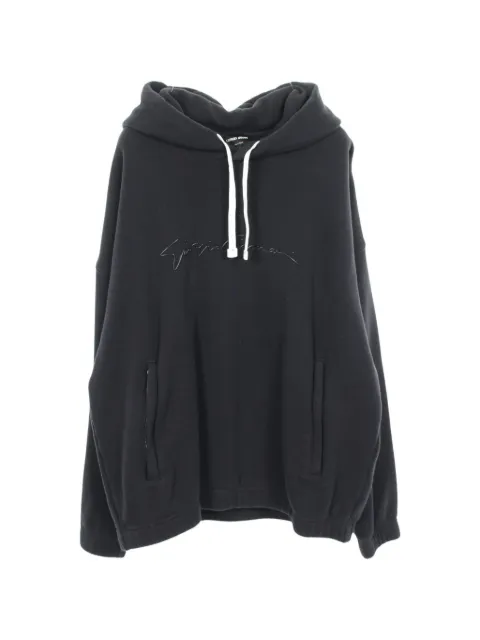 Giorgio Armani Pre-Owned 2010s logo-print hoodie Black 1065662