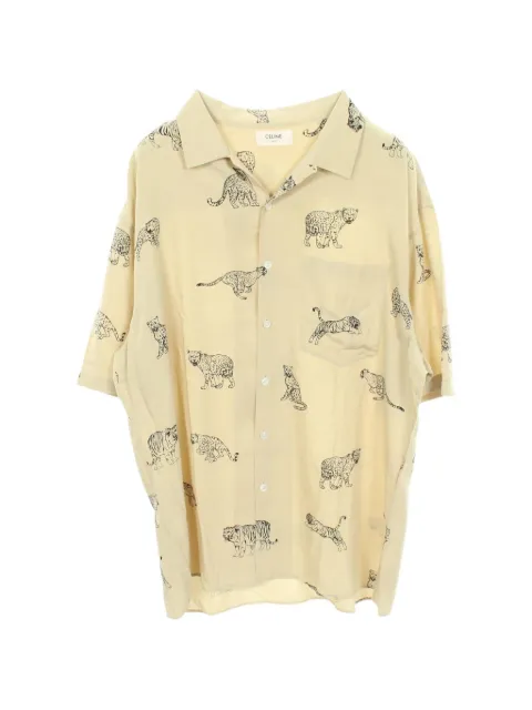 Celine Pre-Owned 2010s animal-print shirt Yellow 1088059