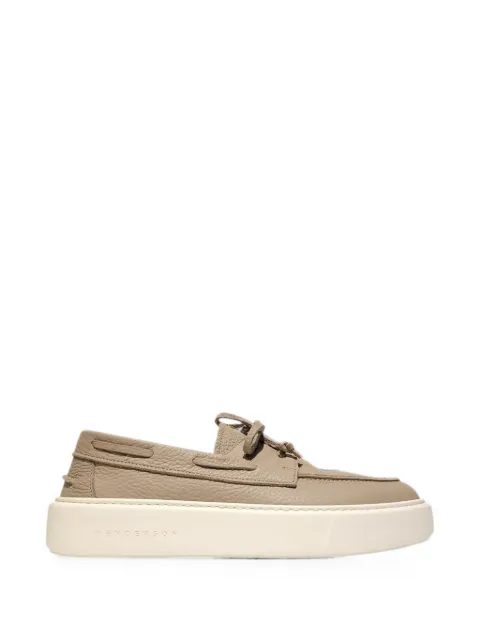 Henderson Baracco grainy leather loafers Neutrals GHIBLIG