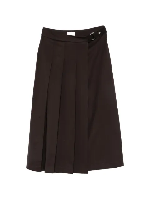 P.A.R.O.S.H. pleated wrap midi skirt Brown LILIUXY26D621213
