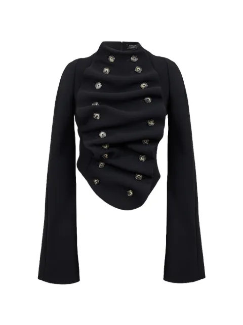 A.W.A.K.E. Mode bib-front structured jacket Black PF26J03LA02