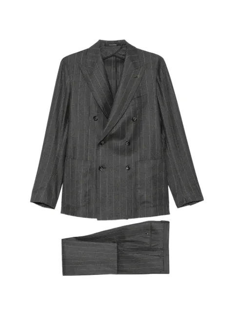 Tagliatore pinstripe-pattern double-breasted suit Grey 2SMC20K01150195