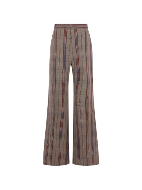 Vivienne Westwood checked wide-leg trousers Brown 1F01001AW01JH