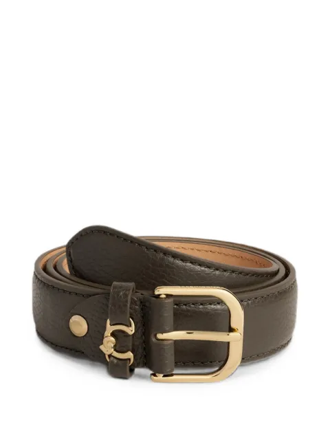 Coccinelle Loop grained leather belt Green E3TOS110601