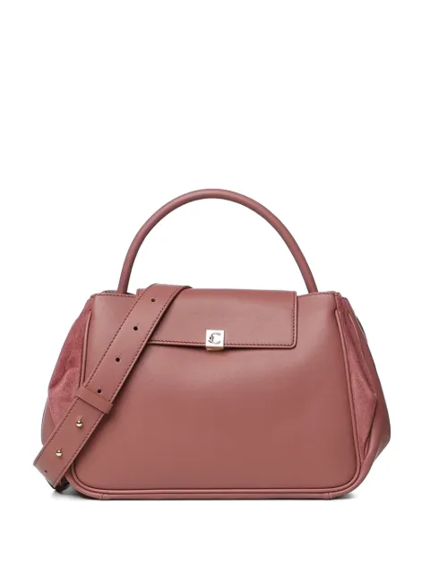 Coccinelle suede-panelled leather tote bag Pink E1V60180201