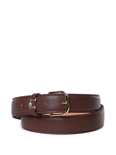 Coccinelle Metal Loop logo-plaque belt Brown E3TOS110601
