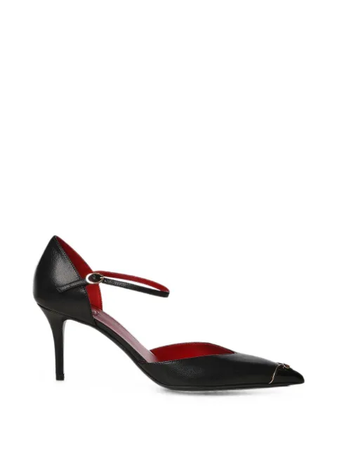 Valentino Garavani buckle-fastening leather pumps Black WS0QB7YEA