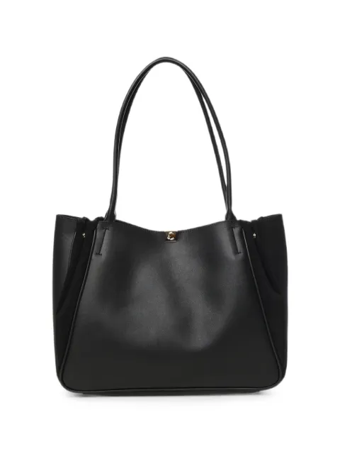Coccinelle suede-panel leather shoulder bag Black E1V60110101