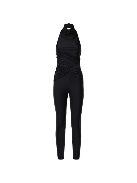 THE ANDAMANE Tatiana ruched halterneck jumpsuit Black T200167ATJP062