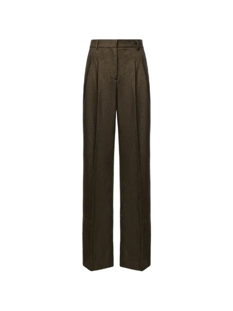 THE ANDAMANE pleated tailored trousers Brown T200409BTNP26