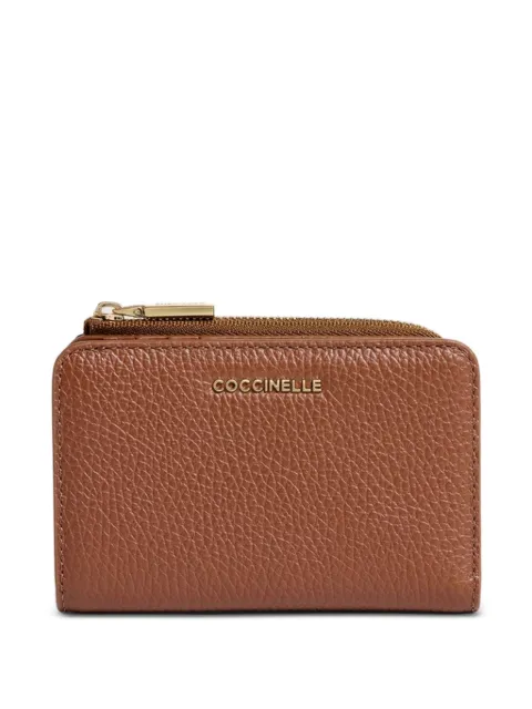 Coccinelle Metallic Soft grained leather wallet Brown E2MW511D101