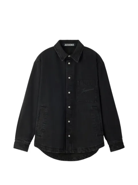Jacquemus denim button-up shirt Black LACHEBOUL