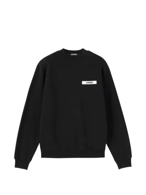 Jacquemus logo-patch sweatshirt Black LSWSHGRGRN