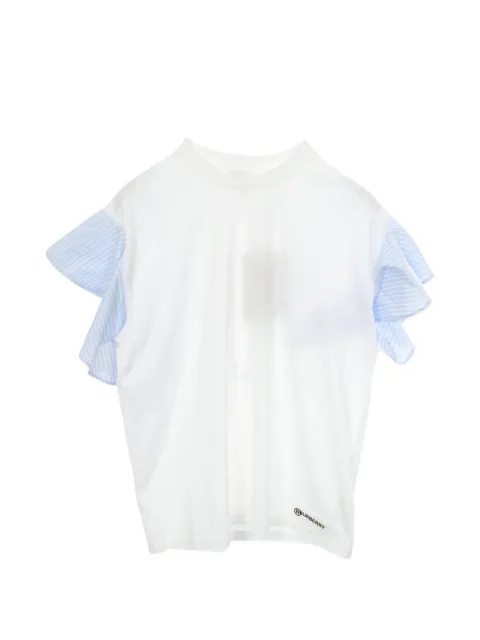 Burberry Pre-Owned 2010s ruffle-sleeve T-shirt White 1088053