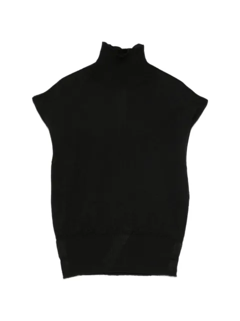 Rick Owens high-neck knitted vest Black RP02F5606WS