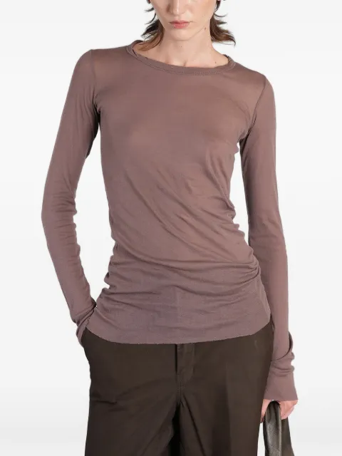 Rick Owens exposed-seam long-sleeve sweater Brown RP02F5202MR