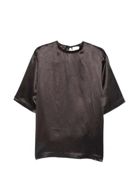 Alysi crinkled-finish T-shirt Brown 166221A6034