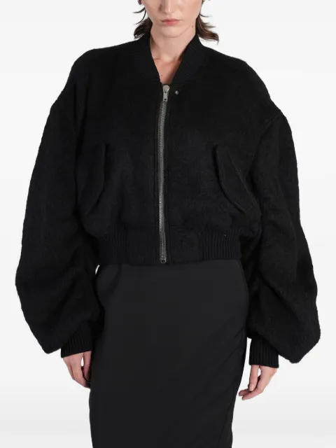 Rick Owens cropped oversized bomber jacket Black RP02F5702WPA