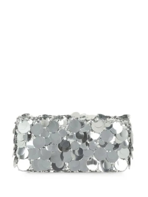 Rabanne Sparkle disc-detailed shoulder bag Silver 26ESS0548EMB067P040
