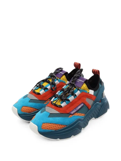 Dolce & Gabbana Pre-Owned 2020s Daymaster panelled low-top sneakers Blue 1088236