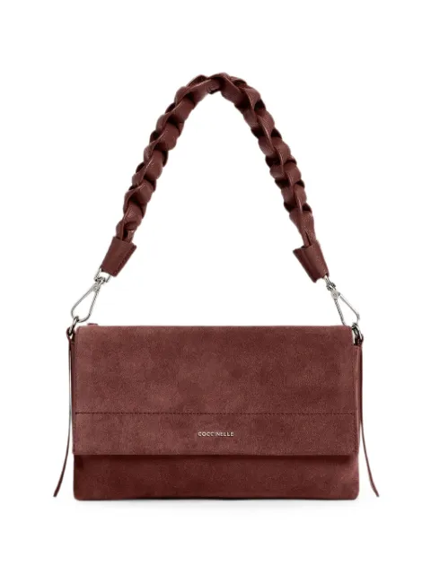 Coccinelle Boheme braided-strap suede shoulder bag Red E1P6P120101