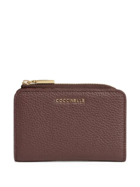 Coccinelle small Metallic grained leather wallet Red E2MW511D101