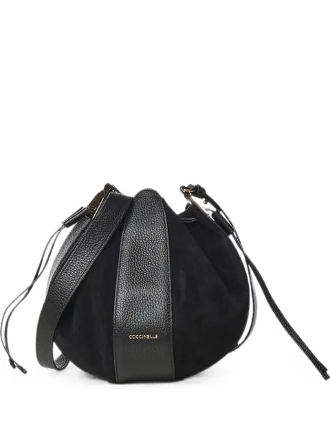 Coccinelle panelled bovine leather shoulder bag Black E1VG0230201
