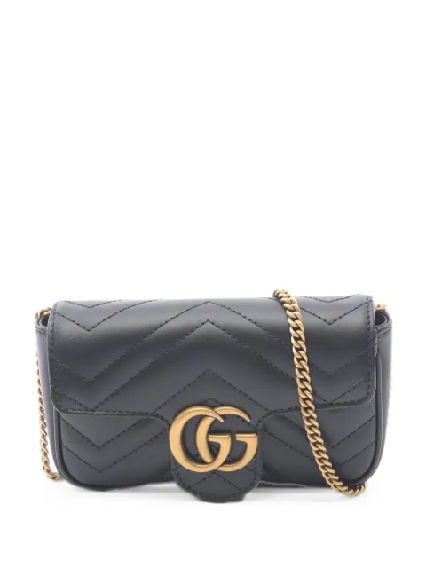 Gucci Pre-Owned 2020s super mini GG shoulder bag Black 1089226