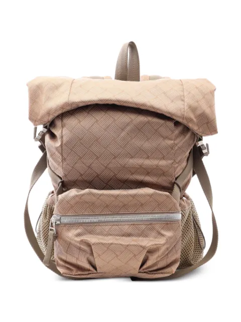 Bottega Veneta Pre-Owned 2010s Intrecciato-pattern backpack Neutrals 1087486