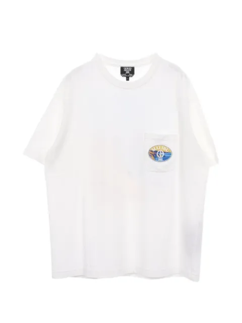Giorgio Armani Pre-Owned 2010s x Kith Malibu pocket-detail T-shirt White 1088058