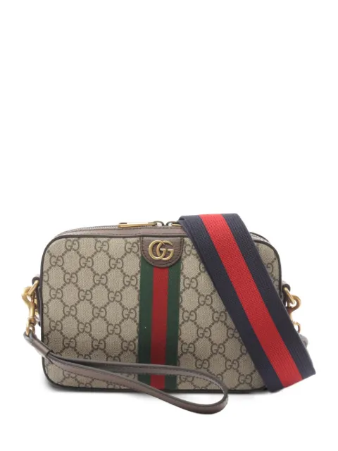Gucci Pre-Owned 2020s GG canvas Web-stripe cross body bag Neutrals 1089222