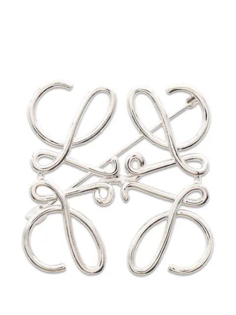 Loewe Pre-Owned 2020s Anagram brooch Silver 1089230