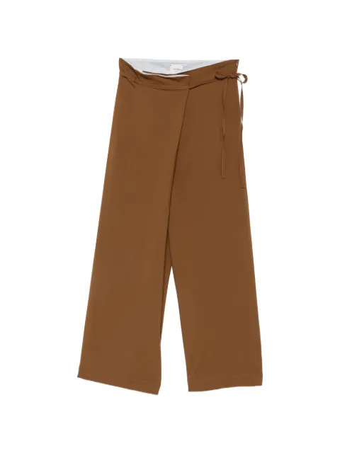 Alysi wrap-front trousers Brown 166102A6055
