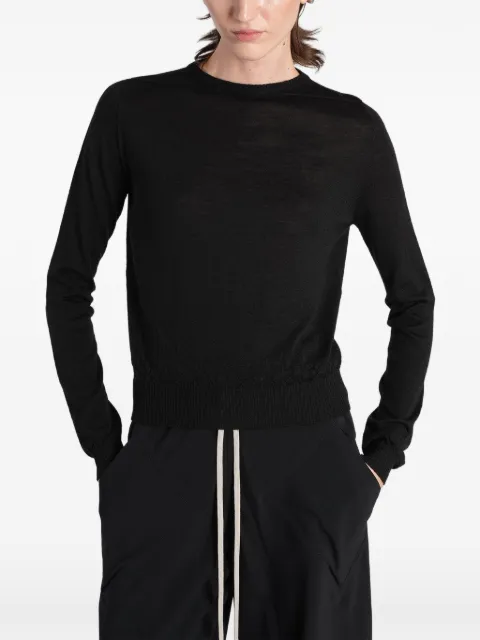Rick Owens ribbed-trim sweater Black RP02F5624M