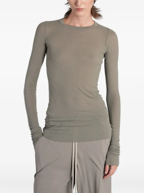 Rick Owens ribbed long-sleeve sweater Grey RP02F5202RC