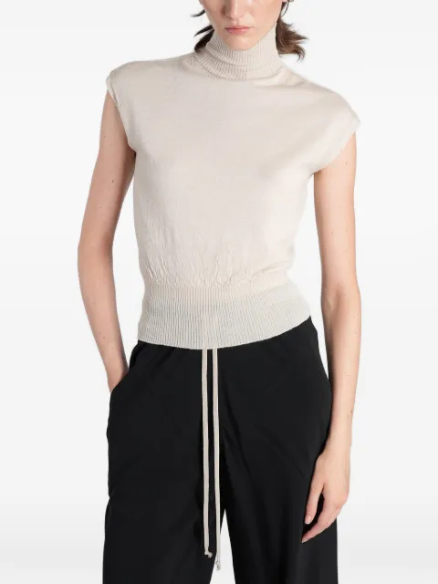 Rick Owens ribbed roll-neck sweater Neutrals RP02F5606WS