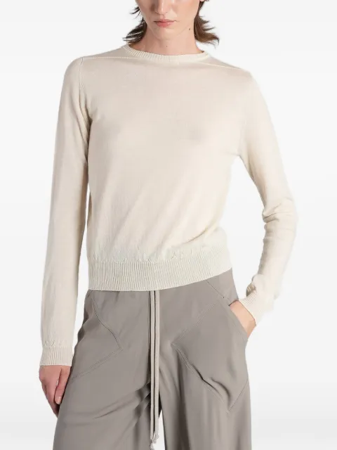 Rick Owens ribbed-trim sweater Neutrals RP02F5624M